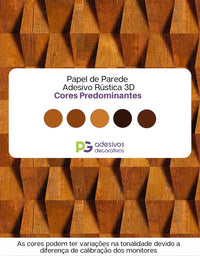 Papel de Parede Adesivo Madeira Rústica 3D