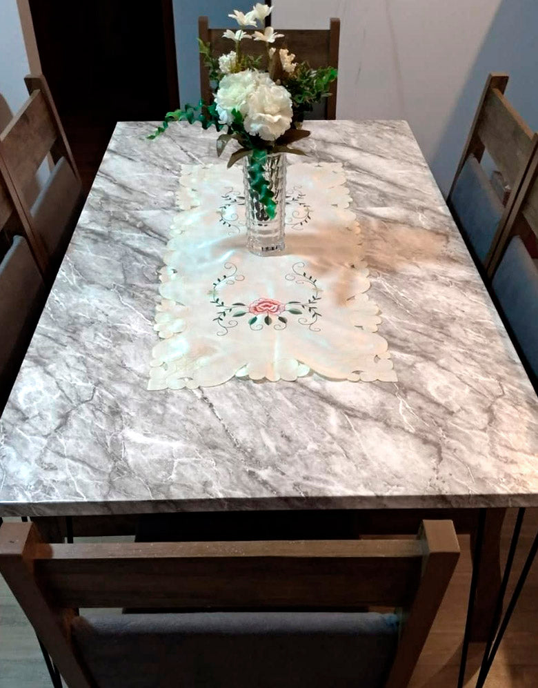 Adesivo para Mesa Mármore Carrara Perolizado – PG Adesivos