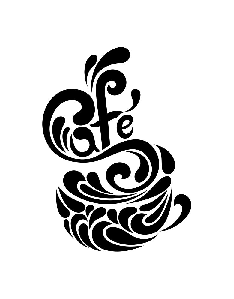 Adesivo Lettering Café – PG Adesivos