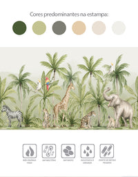 Painel de Parede Adesivo Savana Aquarela