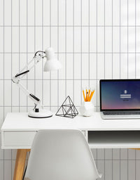 Papel de Parede de Azulejo Brick Vertical Snow