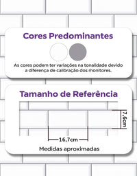 Papel de Parede Adesivo Adesivo Brick Metro Snow Com Película fosca para áreas úmidas e molhadas 3,00x0,50m