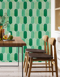 Papel de Parede Adesivo Bricks Escamas Verde Folha