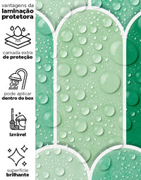 Papel de Parede Adesivo Bricks Escamas Verde Folha