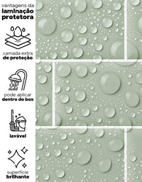 Papel de Parede Brick Metro Menta