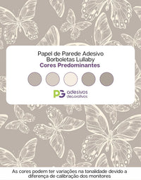 Papel de Parede Adesivo Borboletas Lullaby Com Película 1m x 50cm