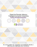 Papel de Parede Adesivo Triângulo Amarelo Canarinho