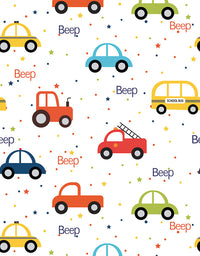 Papel de Parede Adesivo Carrinhos Beep Beep