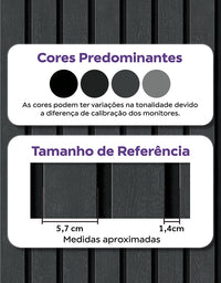 Papel de Parede Madeira Ripada Larga Grafito