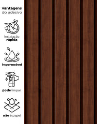 Papel de Parede Madeira Ripada Larga Capuccino