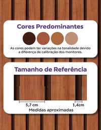 Papel de Parede Madeira Ripada Larga Canela
