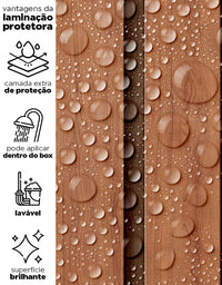 Papel de Parede Madeira Ripada Larga Canela