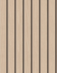 Papel de Parede Madeira Ripada Larga Amêndoa