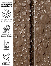 Papel de Parede Madeira Ripada Larga Cacau