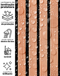Papel de Parede Ripas de Madeira Cerejeira