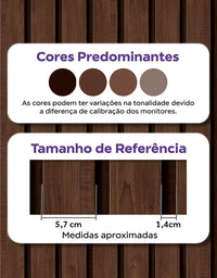 Papel de Parede Madeira Ripada Larga Chocolate
