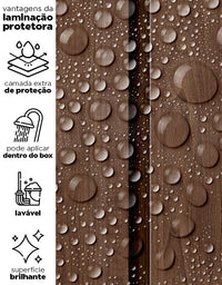 Papel de Parede Madeira Ripada Larga Chocolate