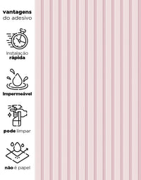 Papel de Parede Madeira Ripada Rosa