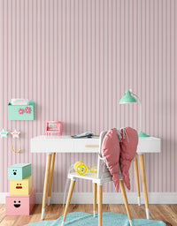 Papel de Parede Madeira Ripada Rosa