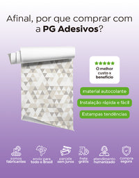 Papel de Parede Adesivo Triângulos Areia