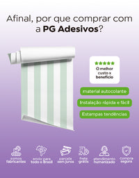 Papel de Parede Adesivo Listras Verdes
