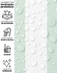Papel de Parede Adesivo Listras Verdes