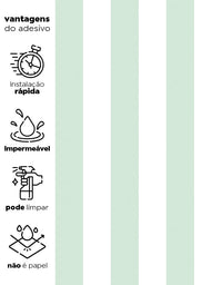 Papel de Parede Adesivo Listras Verdes