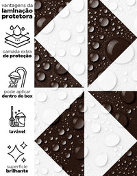 Papel de Parede Adesivo Miami Black and White Com película para áreas molhadas 1,50x0,50m