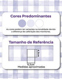 Papel de Parede Adesivo Xadrez Vichy Aquarela Lilás