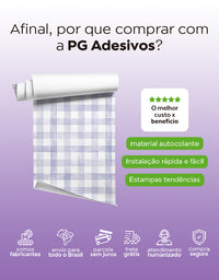 Papel de Parede Adesivo Xadrez Vichy Aquarela Lilás