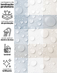 Papel de Parede Adesivo Xadrez Vichy Aquarela Azul e Marrom