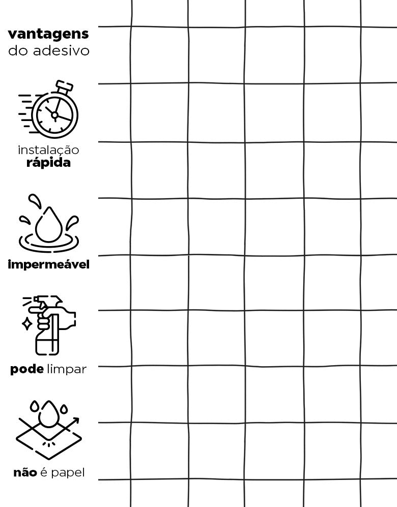 Papel de Parede Adesivo Quadrados Tortos
