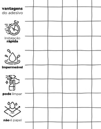 Papel de Parede Adesivo Quadrados Tortos
