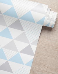 Papel de Parede Adesivo Triângulo Azul