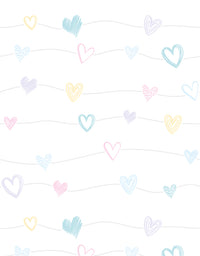Papel de Parede Corações Lineares