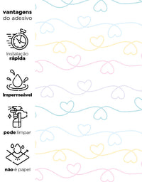 Papel de Parede Corações Coloridos