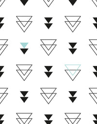 Papel de Parede Adesivo Triângulos Vazados Azul