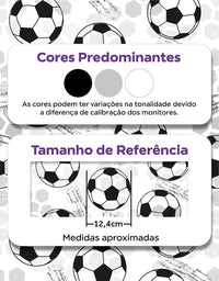 Papel de Parede Adesivo Bolas de Futebol