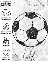 Papel de Parede Adesivo Bolas de Futebol