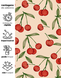 Papel de Parede Cherry Vintage