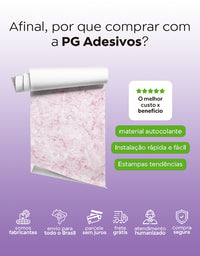 Papel de Parede Adesivo Mármore Rosa