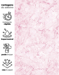 Papel de Parede Adesivo Mármore Rosa