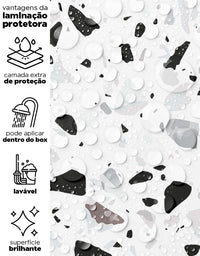 Papel de Parede Adesivo Granilite Terrazzo Tanzanita