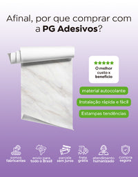 Papel de Parede Adesivo Marmorizado