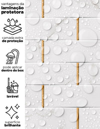 Papel de Parede Adesivo Tijolinho Marmorizado Com Película para áreas úmidas e Molhadas 2,50m x 50cm