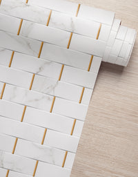 Papel de Parede Adesivo Tijolinho Marmorizado Com Película para áreas úmidas e Molhadas 2,50m x 50cm