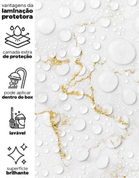 Papel de Parede Adesivo Mármore Gold