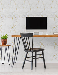 Papel de Parede Adesivo Mármore Gold