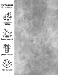 Papel de Parede Adesivo Cimento Queimado Industrial