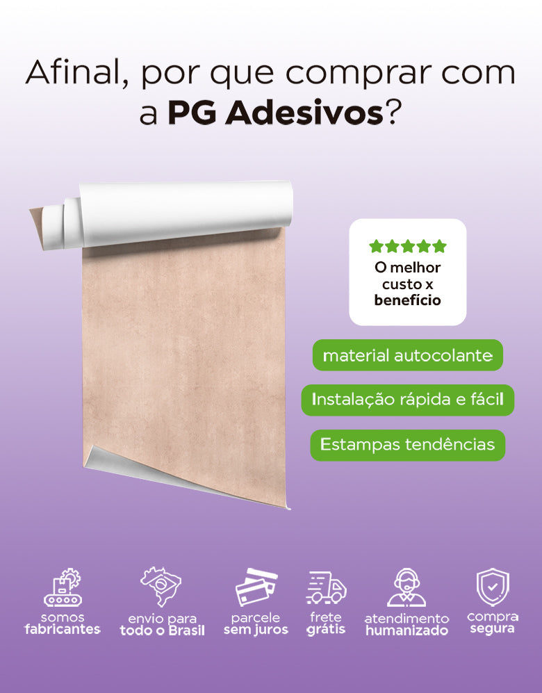 Papel de Parede Adesivo Cimento Queimado Solare
